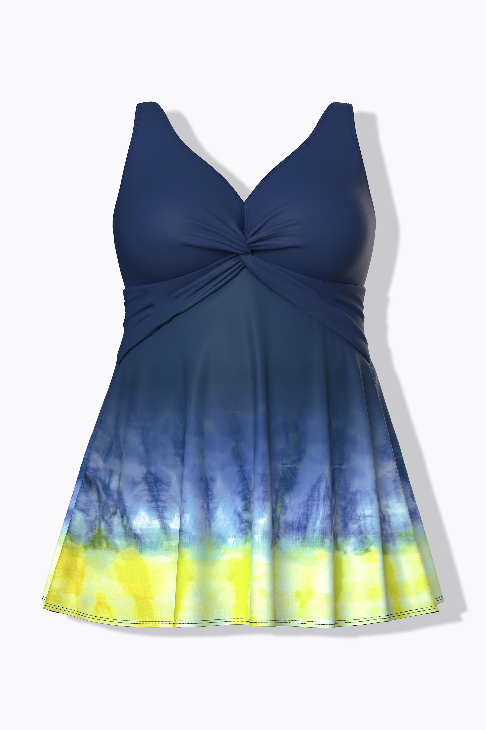 Femme Robe de bain imprimé Batik bonnets souples et fronces féminines 6/7