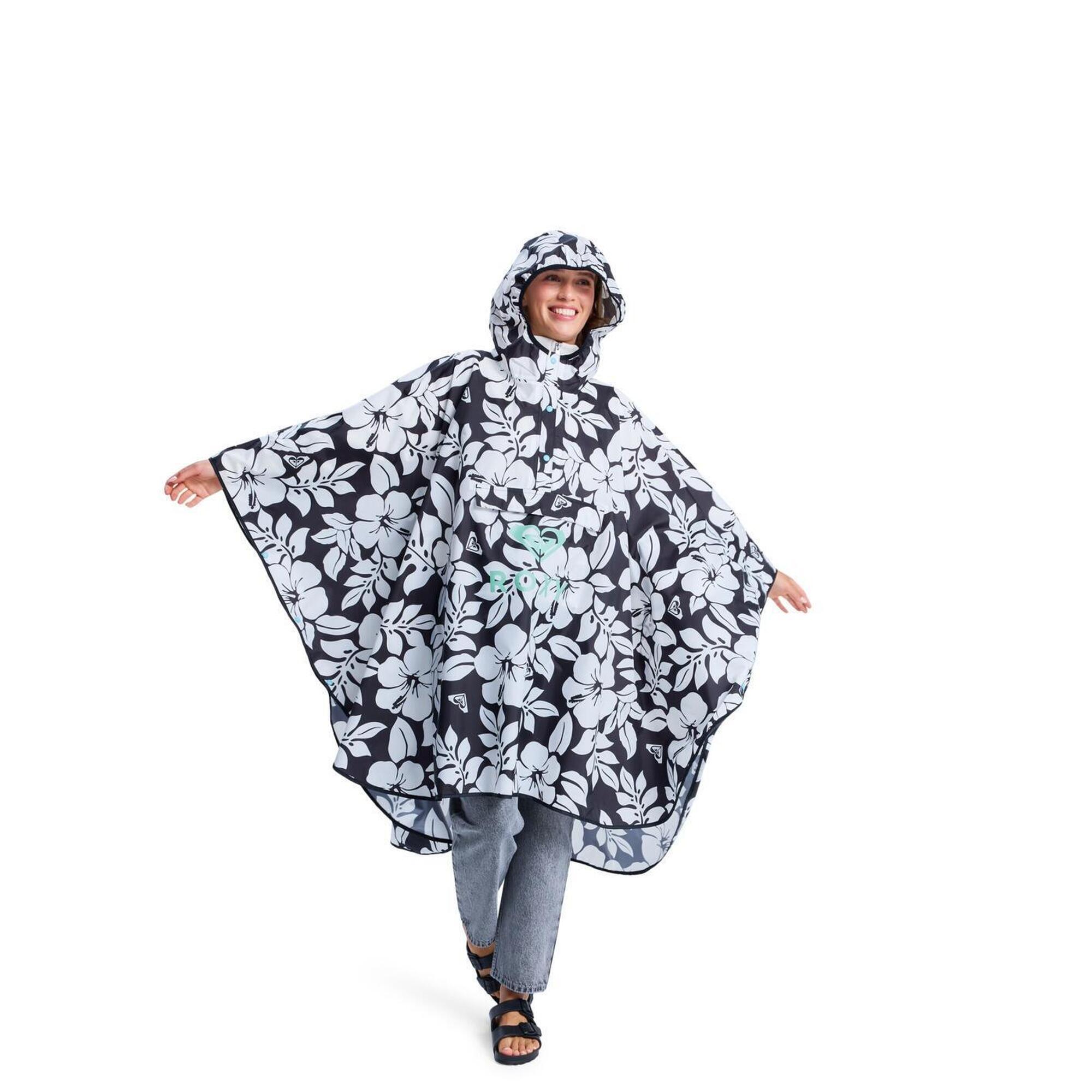 Roxy - Poncho De Pluie Midnight Rain Multicolore Femme - Serviette - Multicolore - Taille Unique - Decathlon