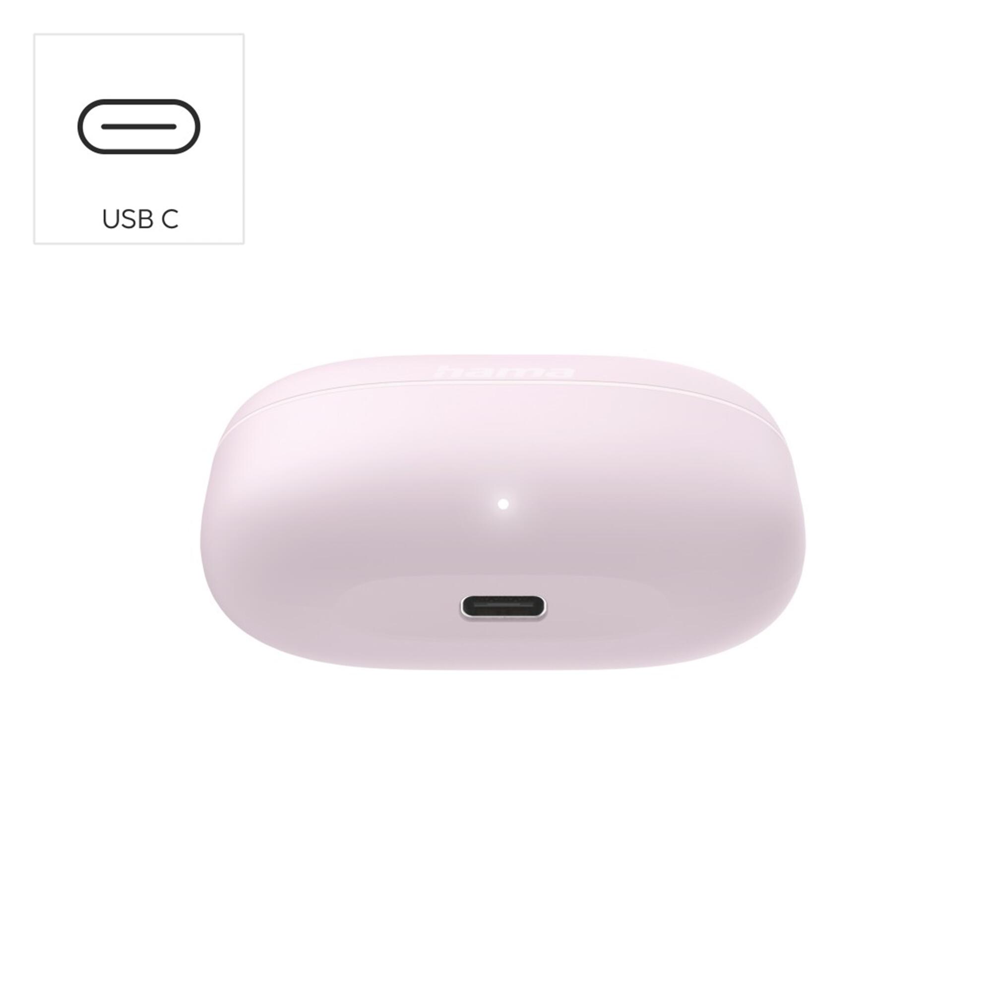 HAMA Bluetooth®-Kopfhörer Freedom Buddy II, TWS Earbuds, Rosa 4/6