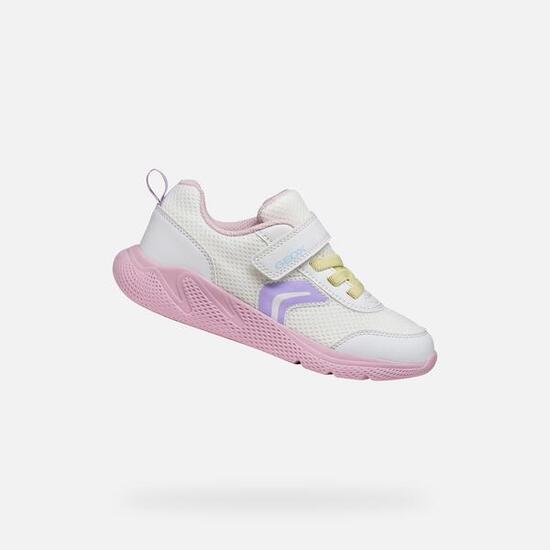 Baskets Fille J SPRINTYE GIRL Blanc/Rose