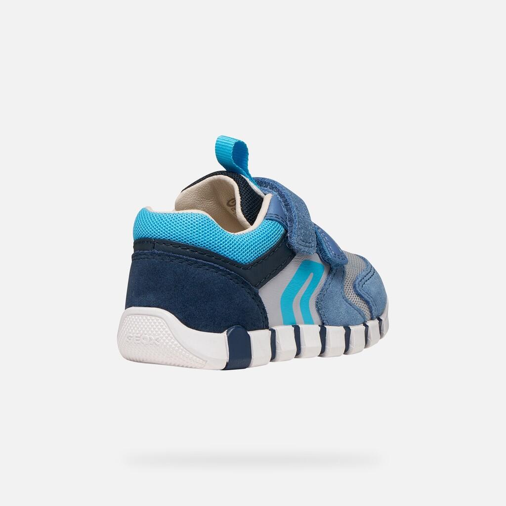 Premiers Pas Bébé Garçon IUPIDOO BABY BOY Bleu Ciel Foncé/Gris Clair 6/7