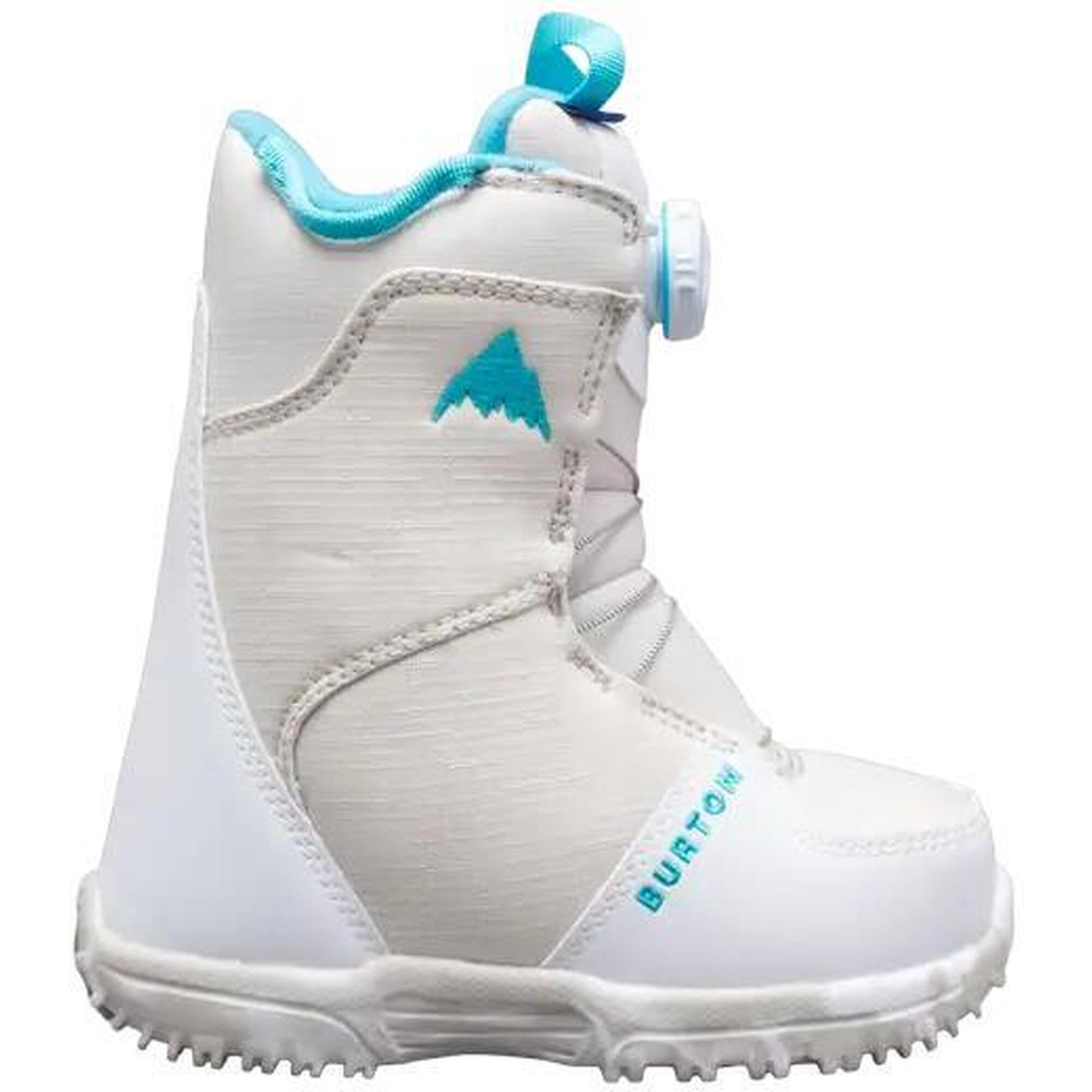Burton - Burton Grom Boa Boots Snowboard Enfant - White - 30.5 - Chaussures Snowboard - Blanc|bleu - Decathlon