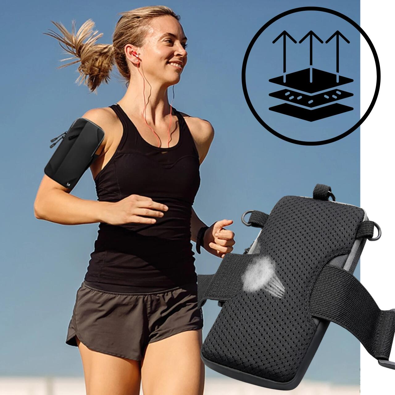 Sport Armtasche Handy Tasche  Jogging Tasche Wozinsky 4/7