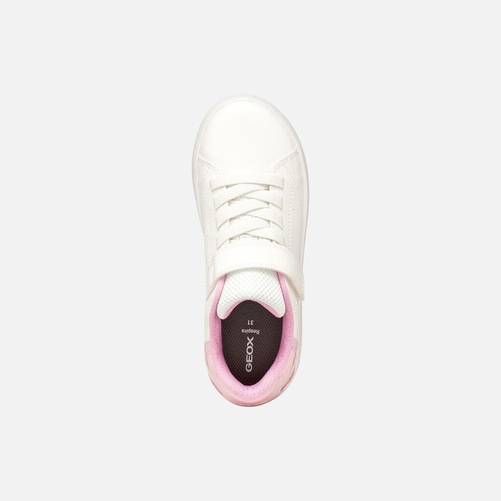 Baskets Fille J ECLYPER GIRL Blanc/Rose 7/7