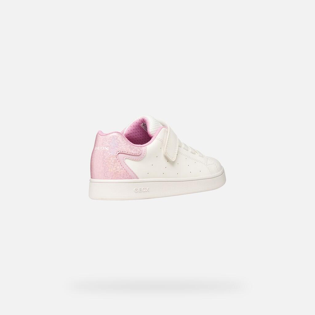 Baskets Fille J ECLYPER GIRL Blanc/Rose 6/7