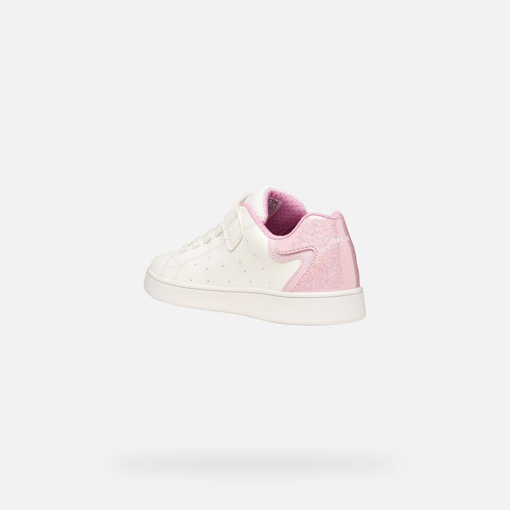 Baskets Fille J ECLYPER GIRL Blanc/Rose 5/7