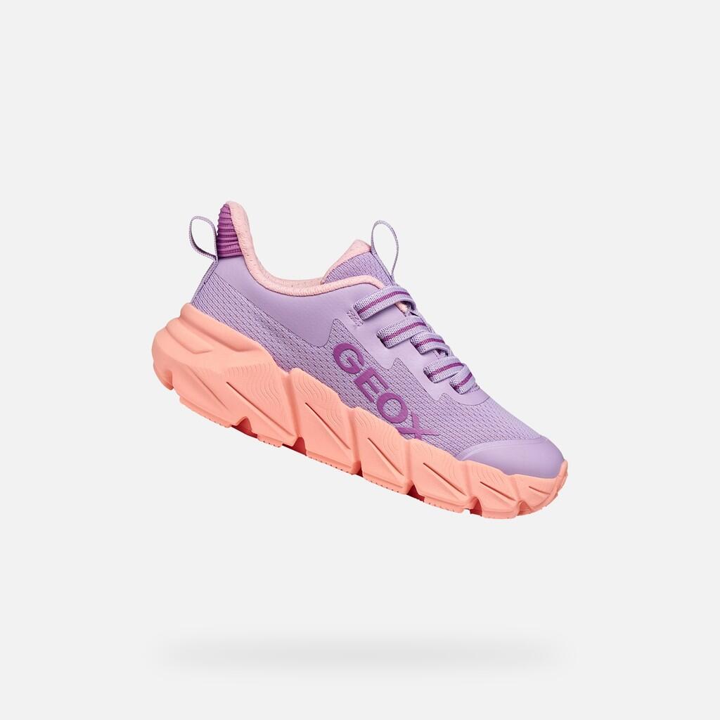 Geox - Baskets Fille Flexyper Fast Girl Lilas/corail Clair - Chaussures De Sport - Rose - Decathlon