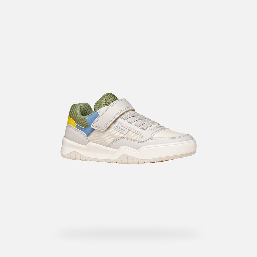 Baskets Garçon J PERTH BOY Gris Clair/Vert 4/7