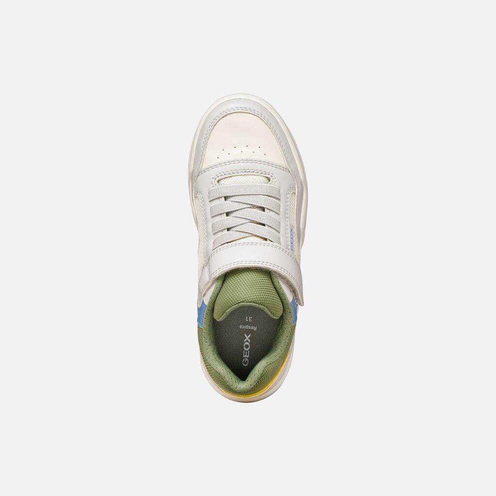 Baskets Garçon J PERTH BOY Gris Clair/Vert 7/7