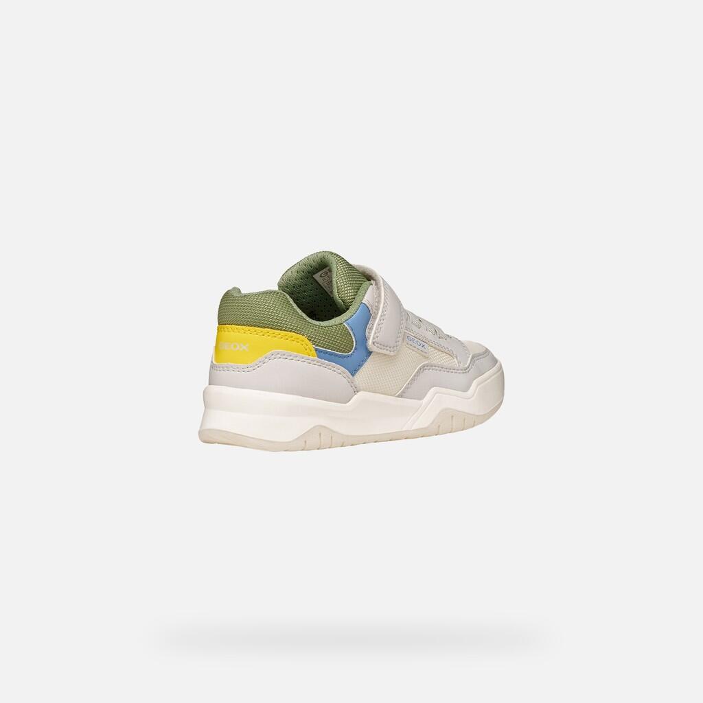 Baskets Garçon J PERTH BOY Gris Clair/Vert 6/7