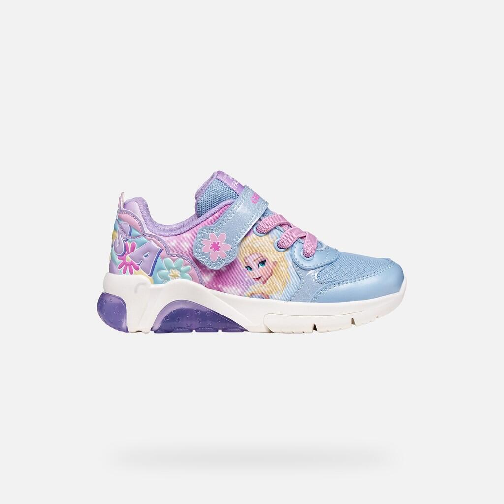 Baskets Fille J FADINLIGHT GIRL Lilas/Bleu Ciel 2/7