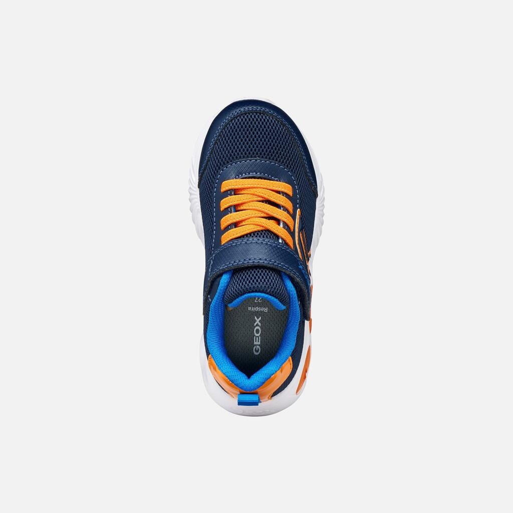 Baskets Garçon J ASSISTER BOY Bleu Marine/Orange 7/7