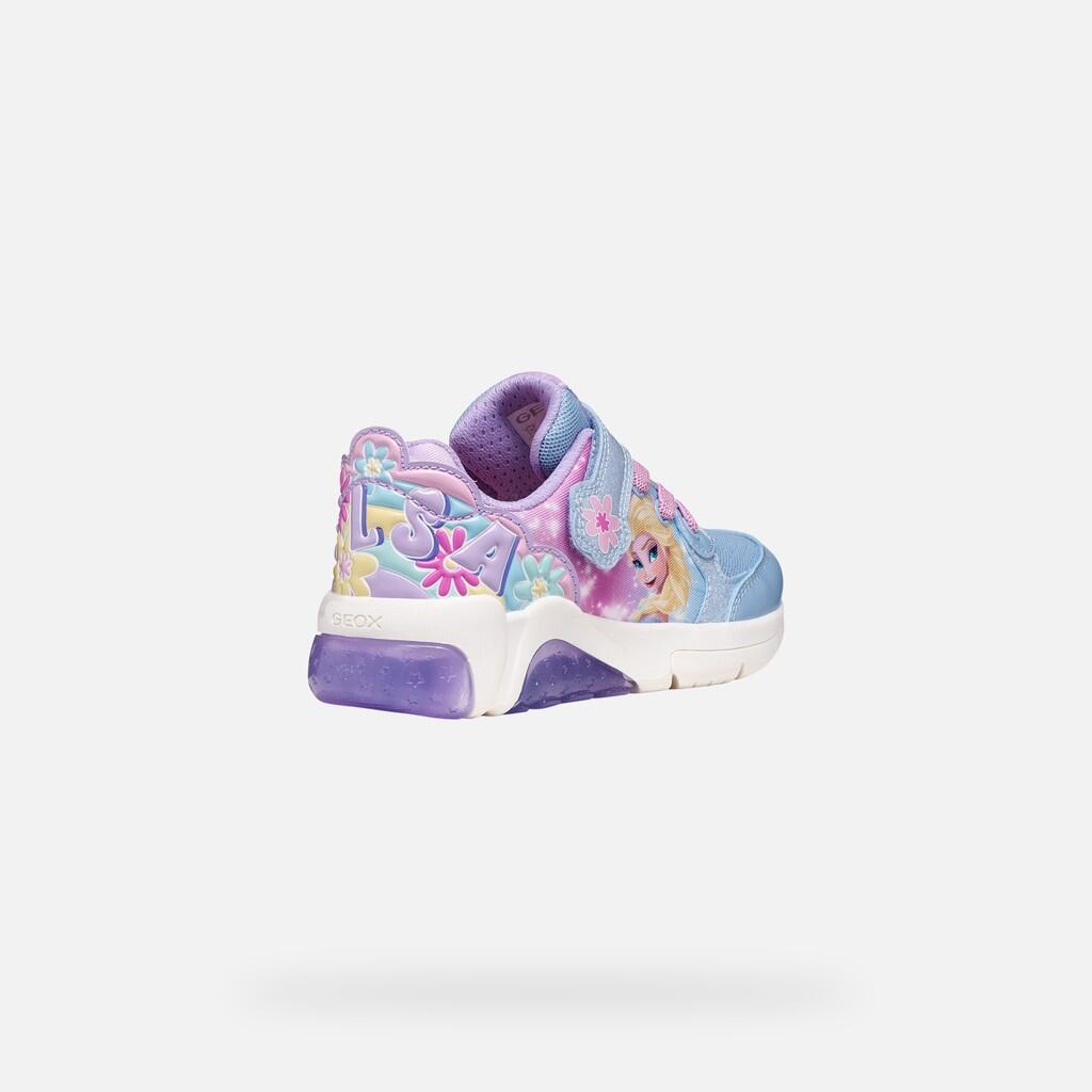 Baskets Fille J FADINLIGHT GIRL Lilas/Bleu Ciel 6/7