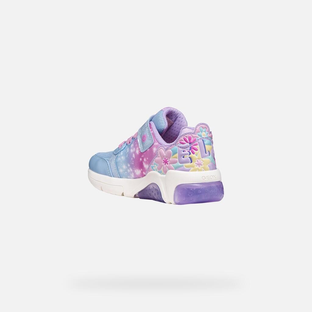 Baskets Fille J FADINLIGHT GIRL Lilas/Bleu Ciel 5/7