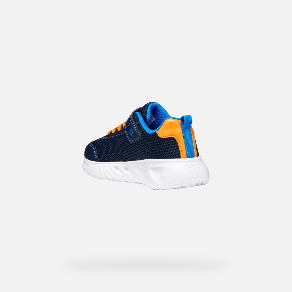 Baskets Garçon J ASSISTER BOY Bleu Marine/Orange 5/7