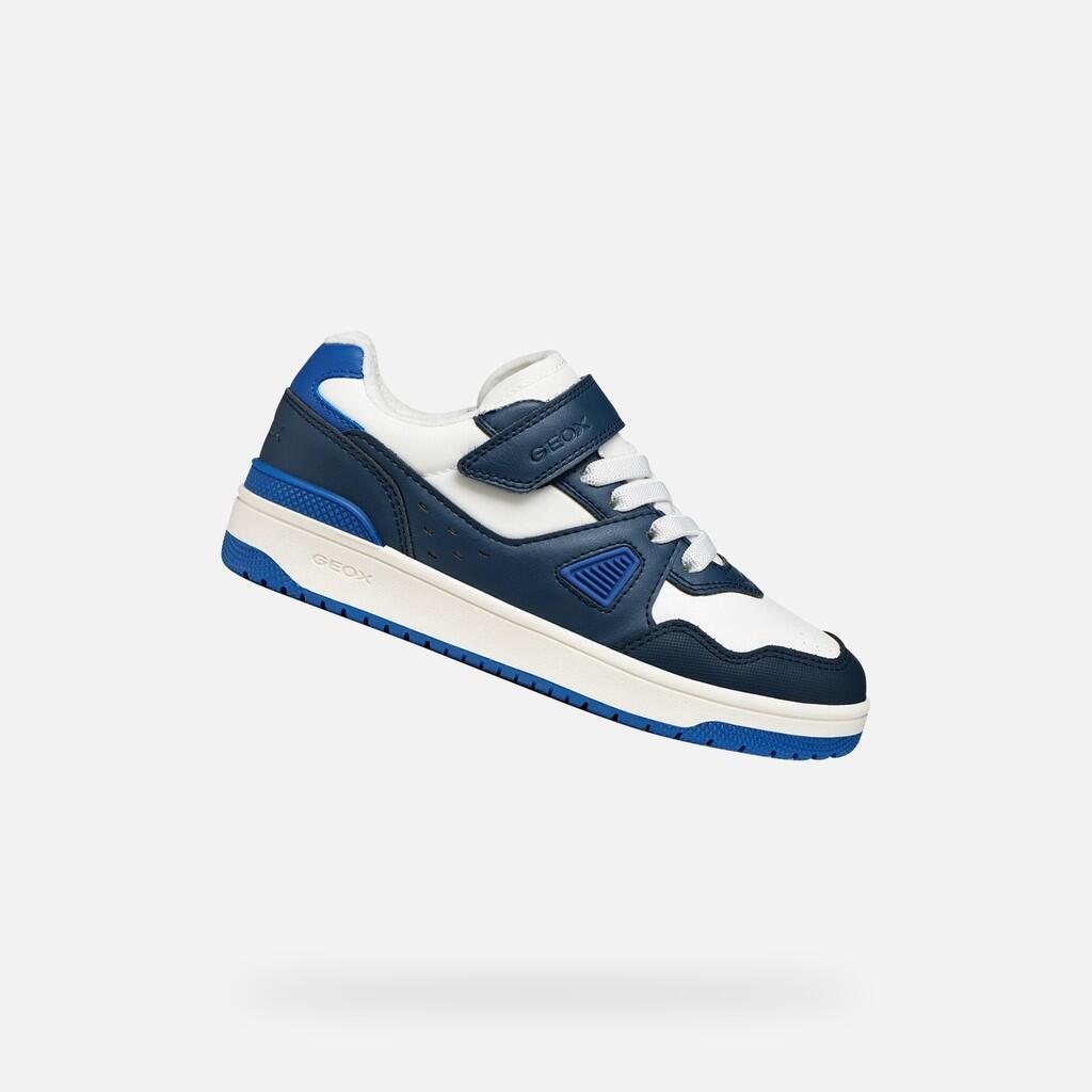 Geox - Baskets Garçon Washiba Boy Bleu Marine/blanc - Chaussures De Sport - Blanc|bleu - Decathlon