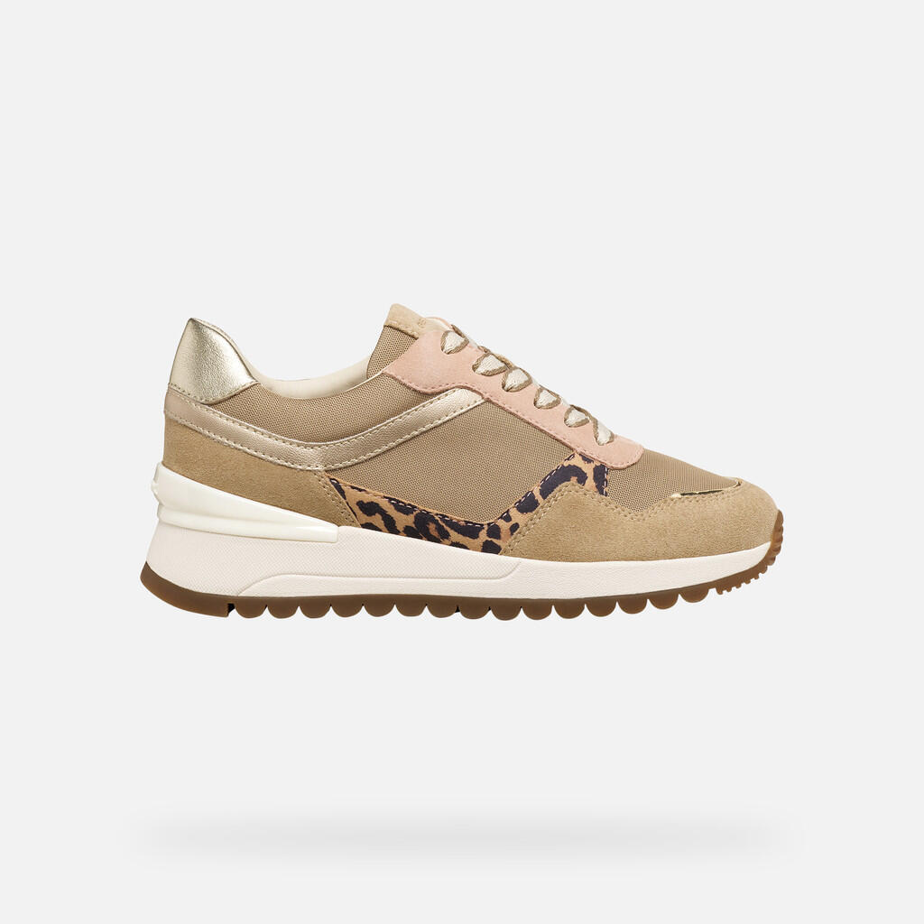 Baskets Femme DESYA WOMAN Taupe Clair/Blanc Cassé 2/7
