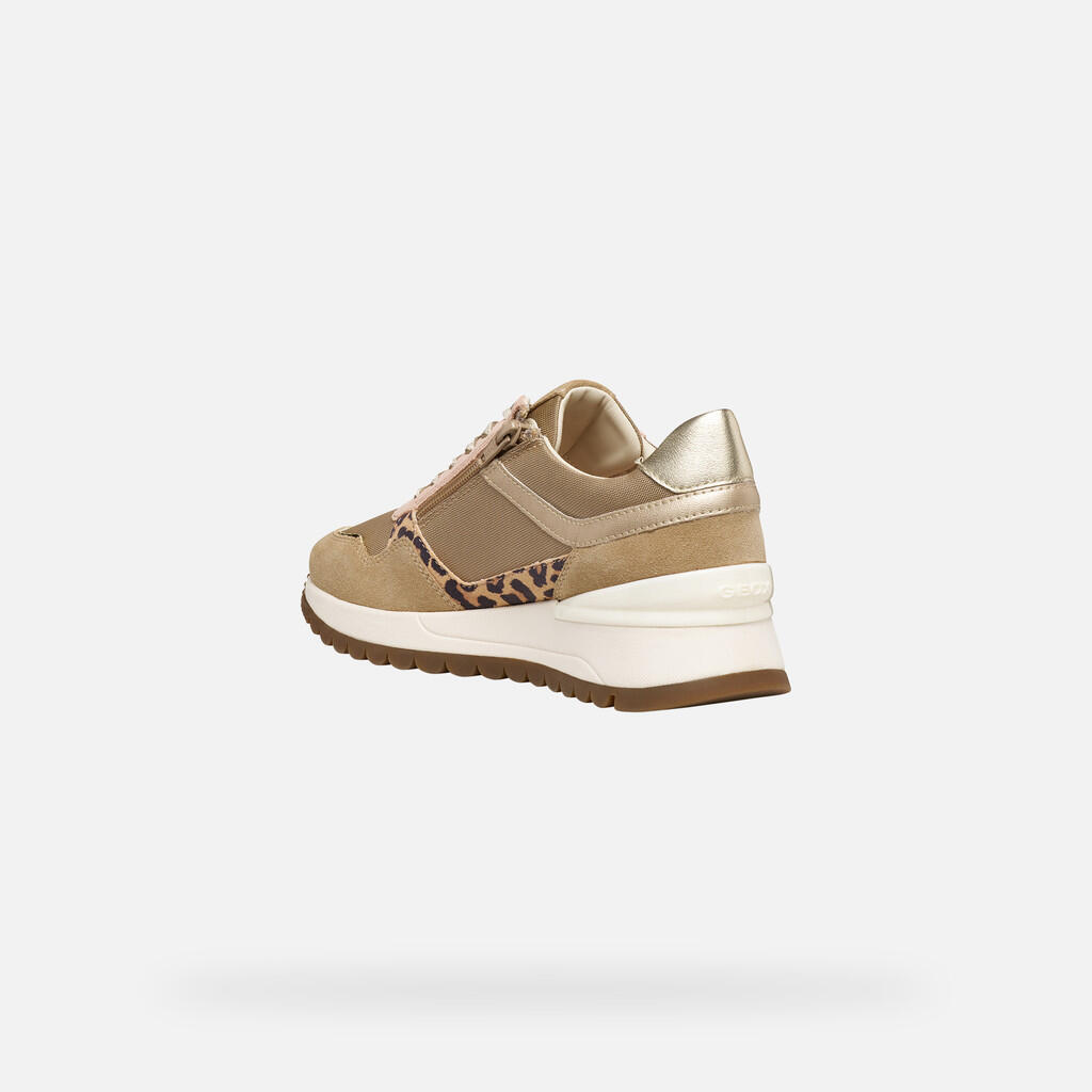 Baskets Femme DESYA WOMAN Taupe Clair/Blanc Cassé 6/7