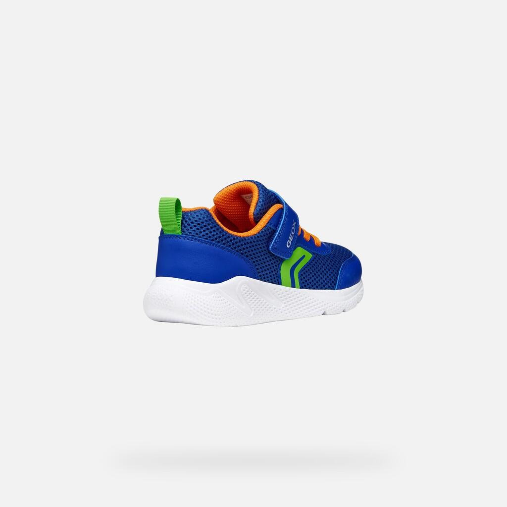 Baskets Garçon SPRINTYE BOY Bleu Roi/Orange 6/7