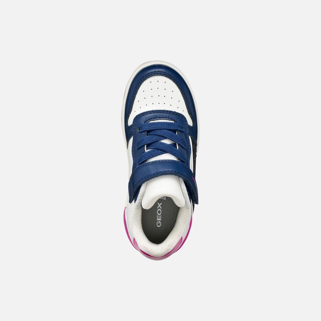Baskets Fille J WASHIBA GIRL Blanc/Bleu Roi Foncé 7/7