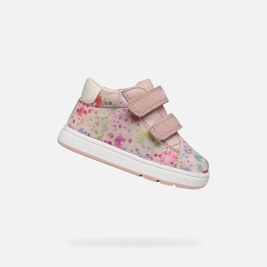 Geox - Premiers Pas Bébé Fille B Biglia Girl Rose Clair/multicolore - Chaussures De Sport - Multicolore|rose - Decathlon