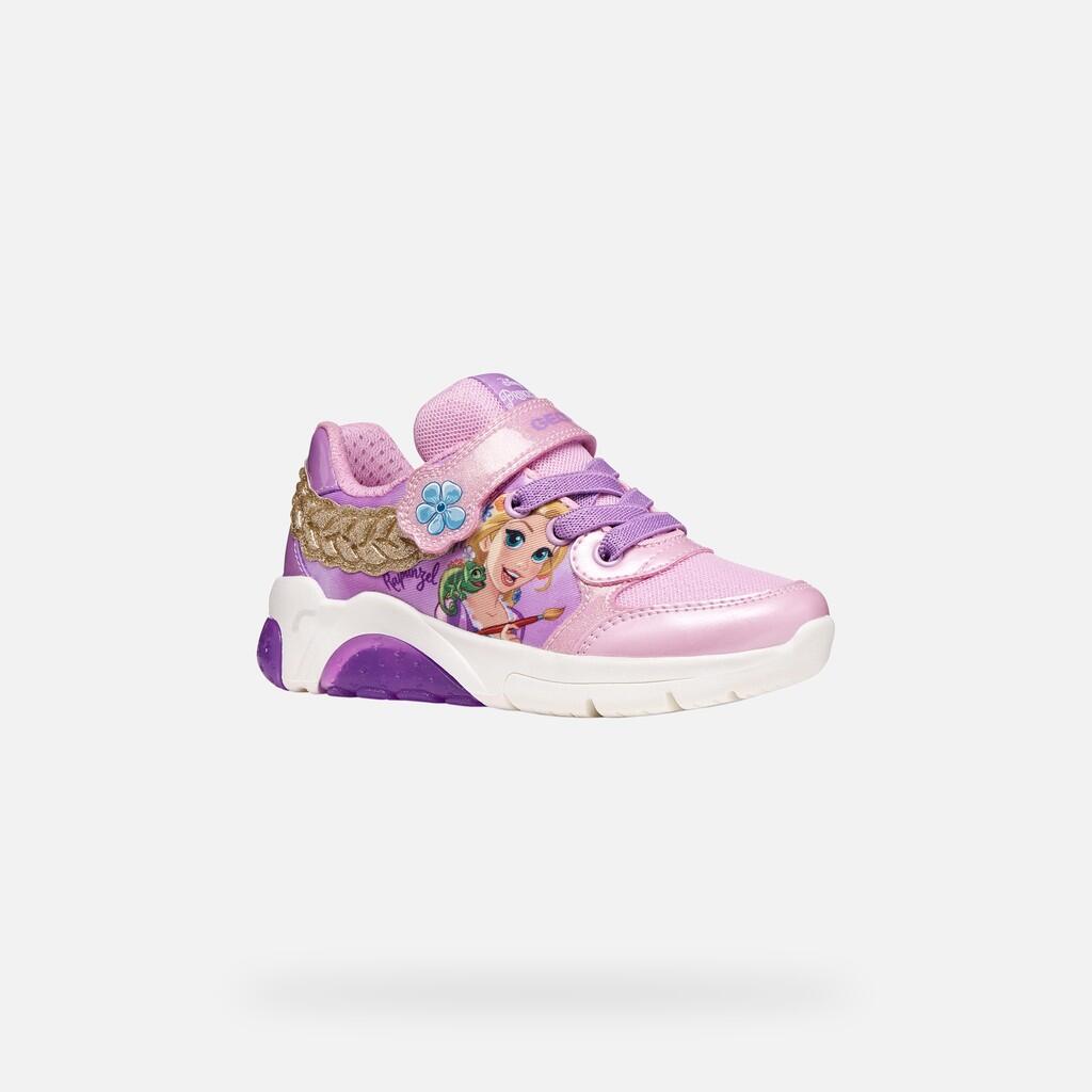 Baskets Fille J FADINLIGHT GIRL Rose/Lilas Foncé 4/7
