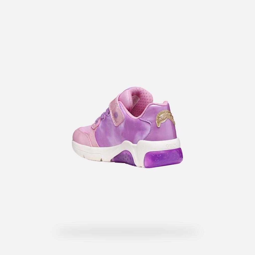 Baskets Fille J FADINLIGHT GIRL Rose/Lilas Foncé 5/7
