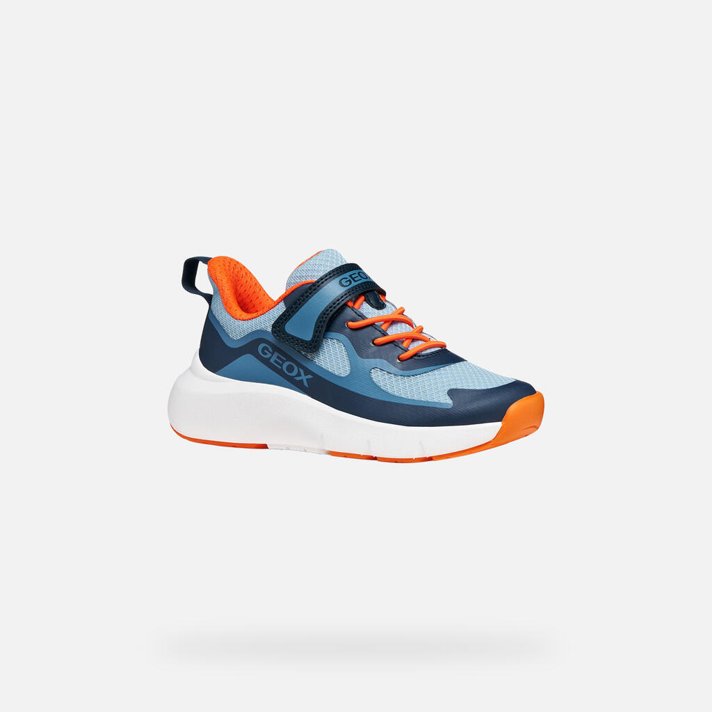 Baskets Garçon J PRO-RAN BOY Bleu Marine/Orange 3/7