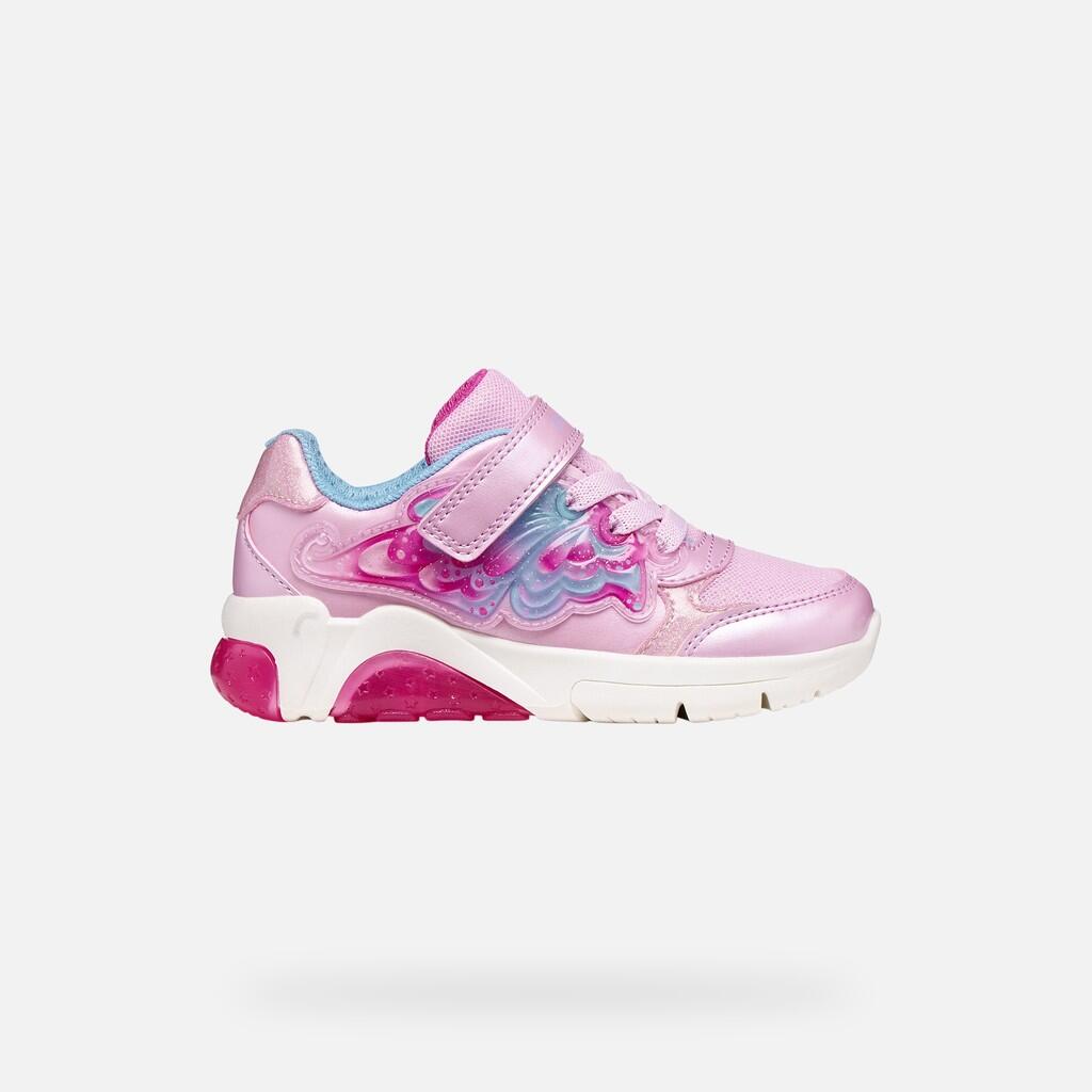 Baskets Fille J FADINLIGHT GIRL Rose/Bleu Ciel 2/7