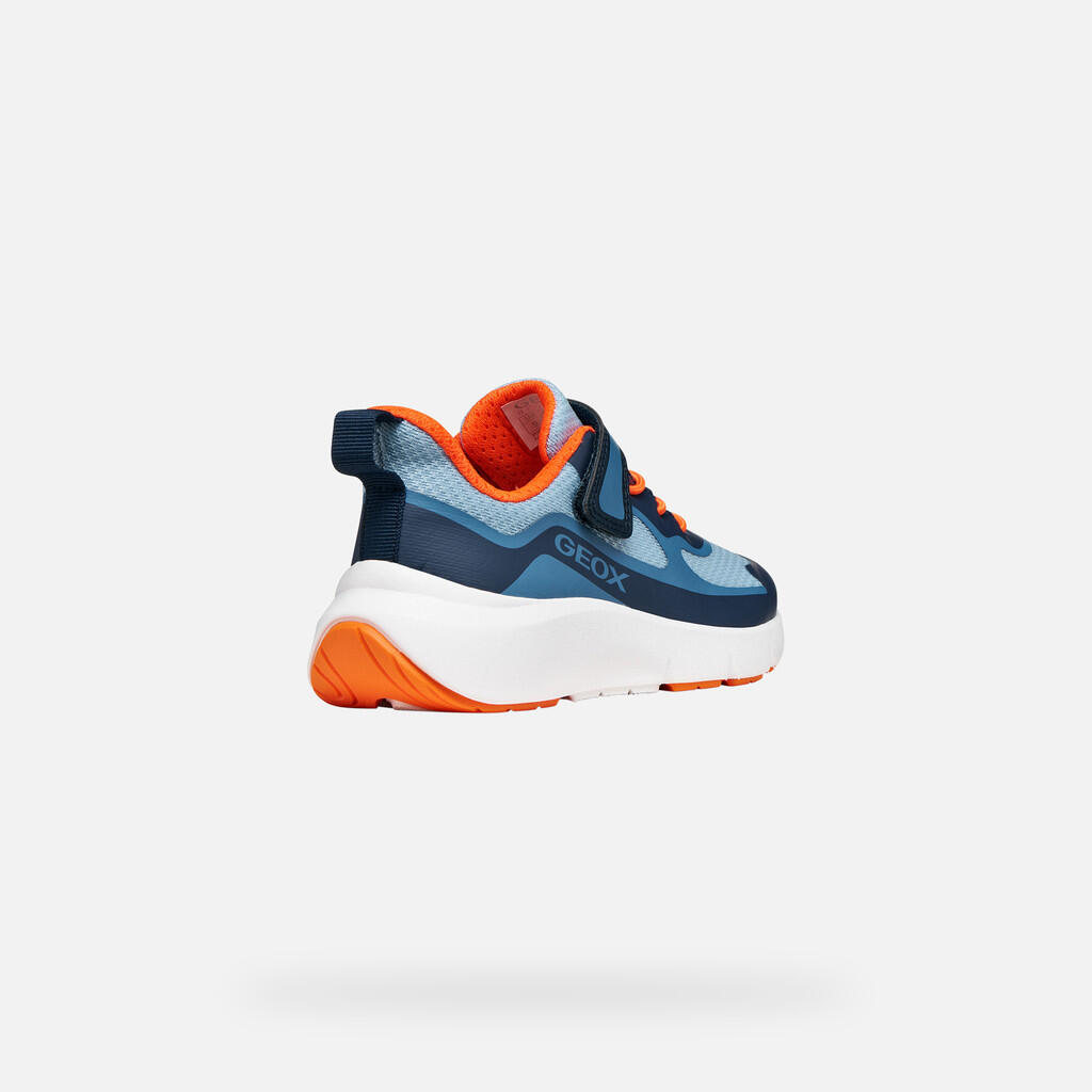 Baskets Garçon J PRO-RAN BOY Bleu Marine/Orange 5/7