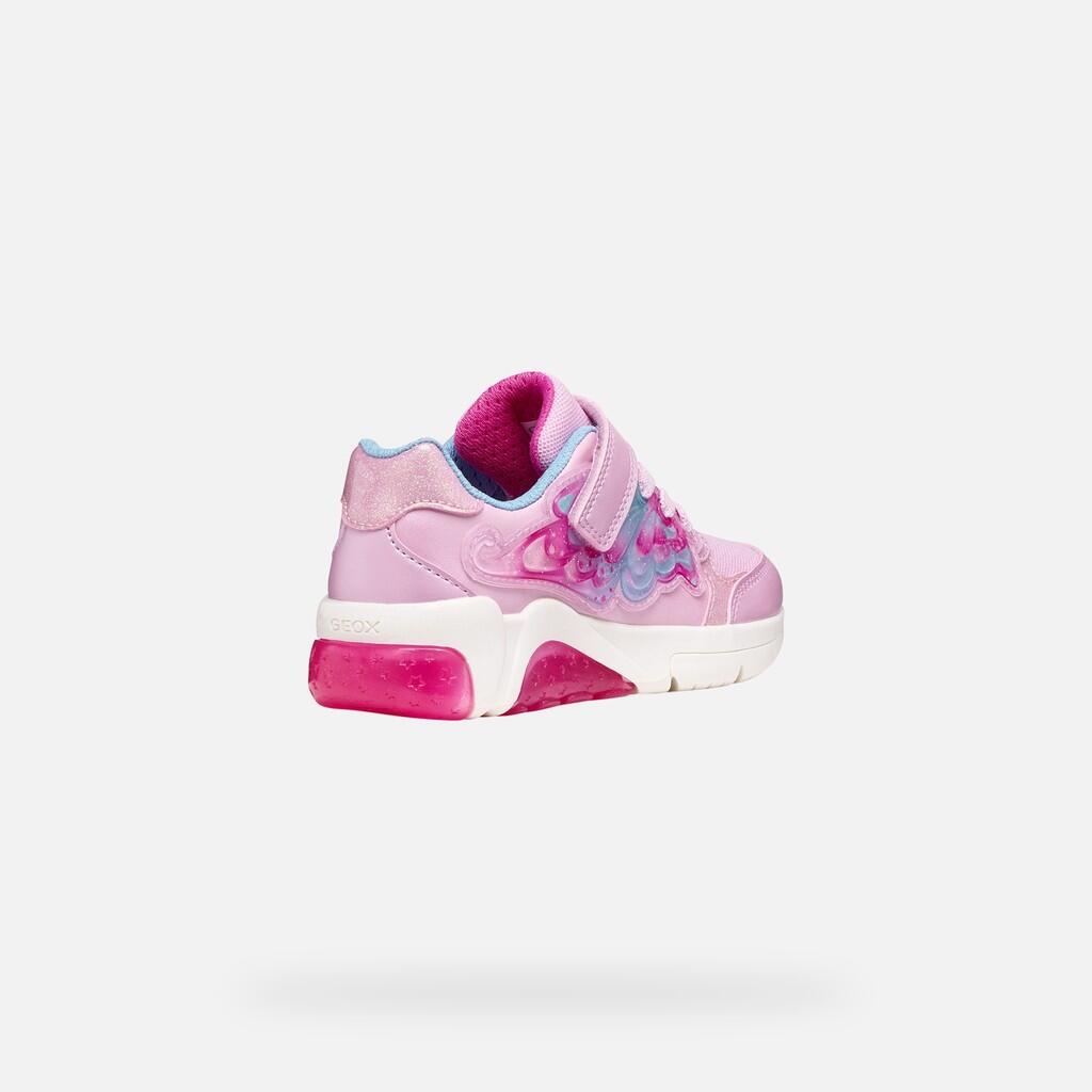 Baskets Fille J FADINLIGHT GIRL Rose/Bleu Ciel 6/7