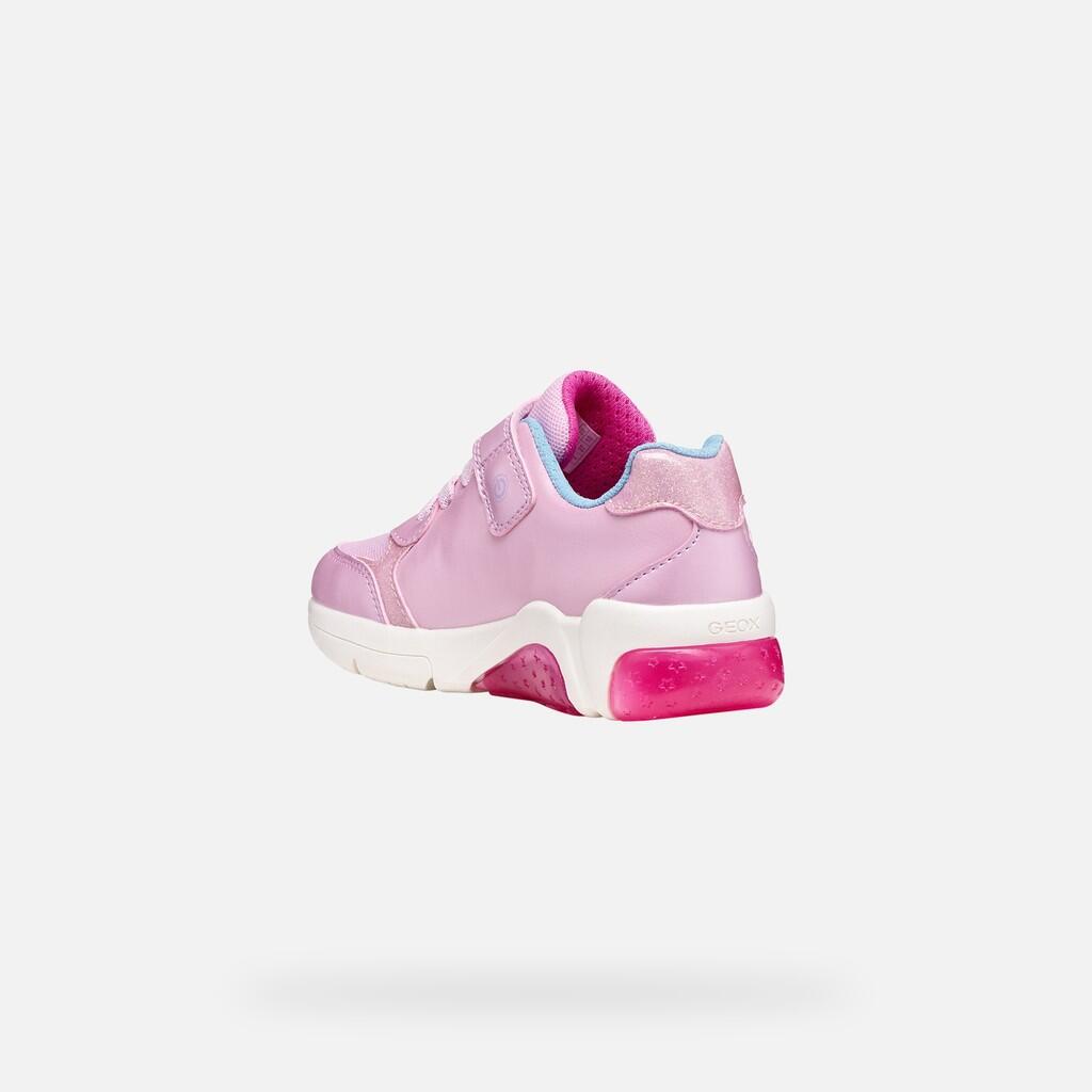 Baskets Fille J FADINLIGHT GIRL Rose/Bleu Ciel 5/7