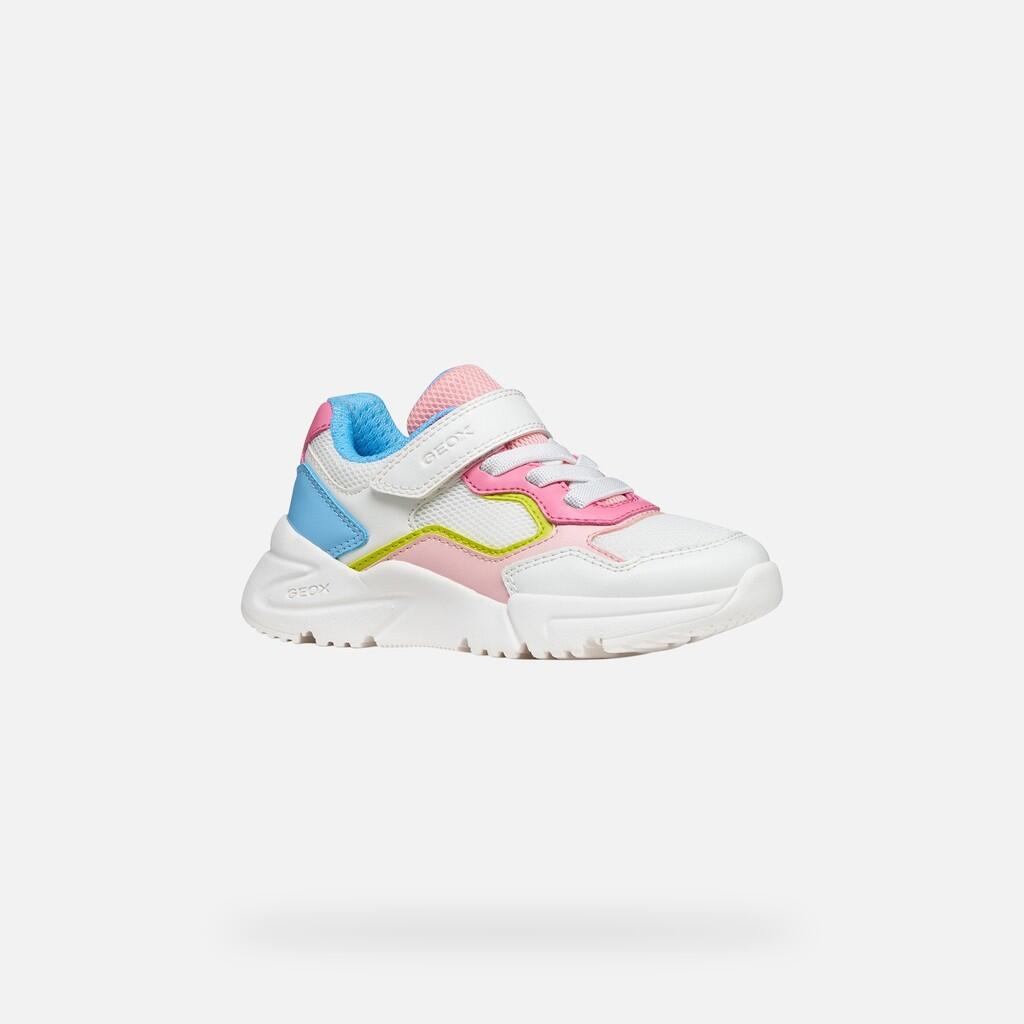 Baskets Fille J LOFTUS GIRL Blanc/Rose 4/7