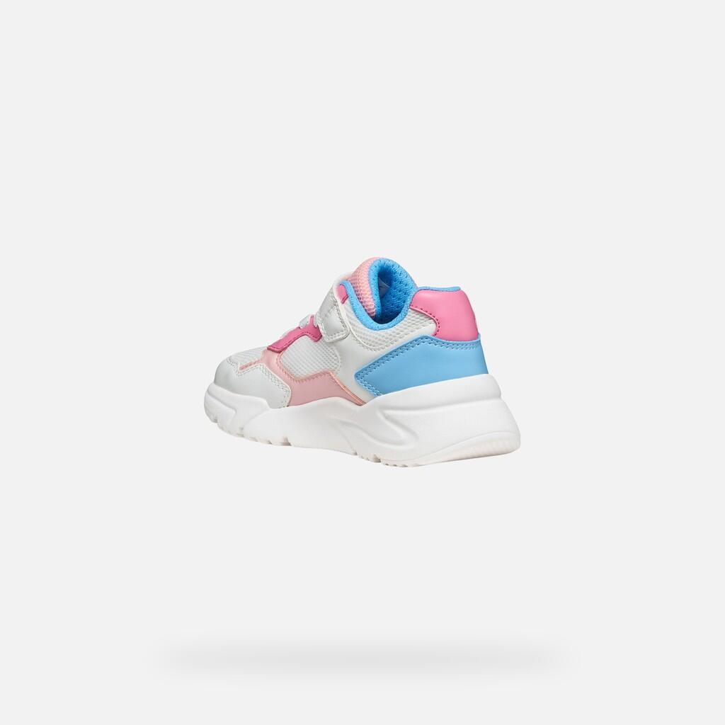 Baskets Fille J LOFTUS GIRL Blanc/Rose 5/7