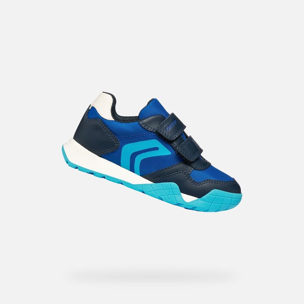 Geox - Baskets Garçon Rann-e Boy Bleu Roi/bleu Marine - Chaussures De Sport - Bleu - Decathlon