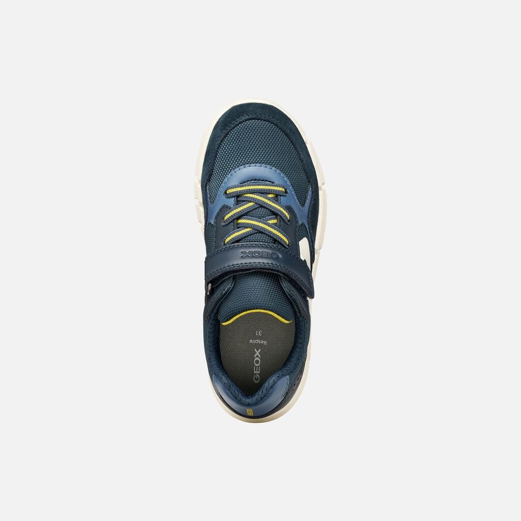 Baskets Garçon J FLEXYPER BOY Bleu Marine/Jaune 7/7