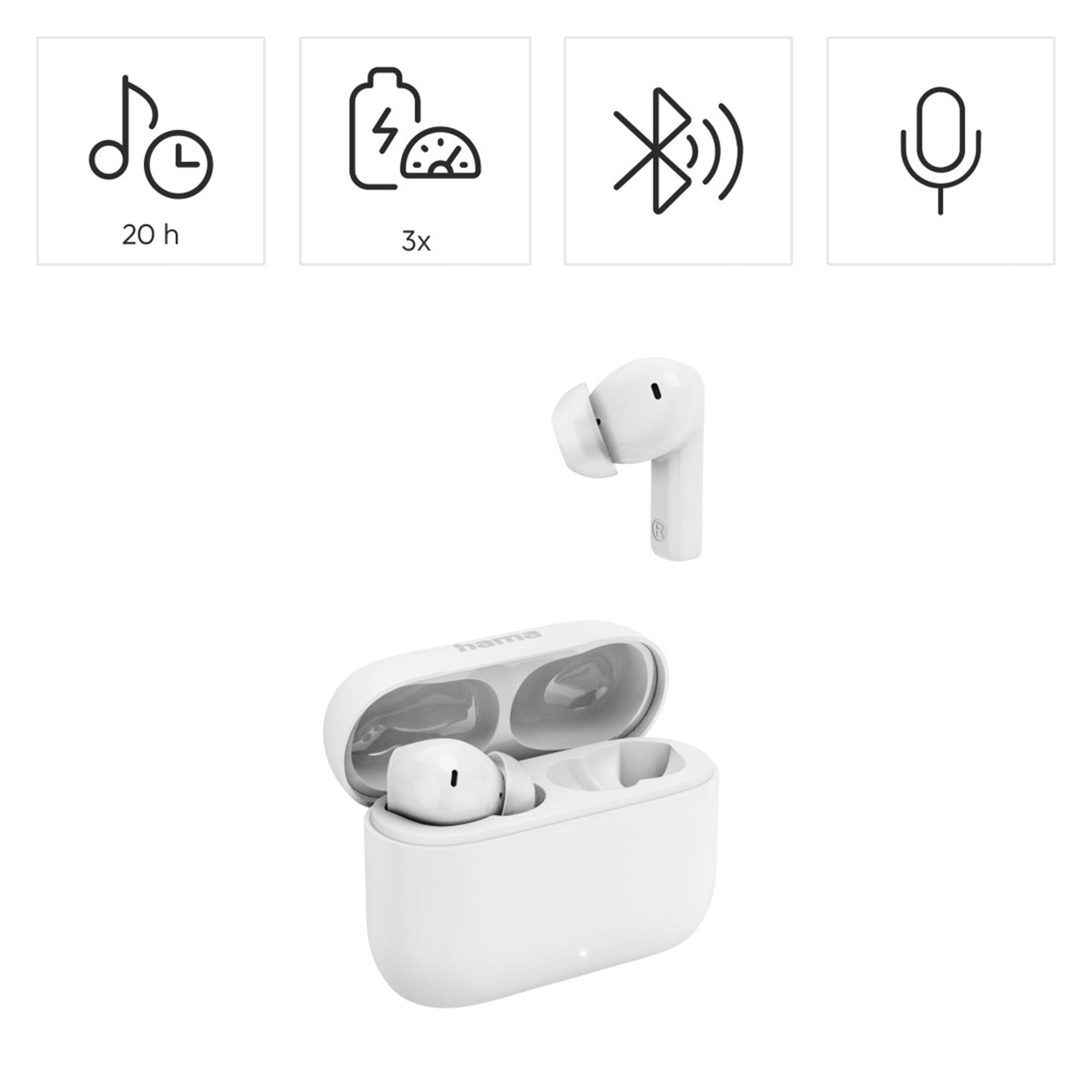 HAMA Bluetooth®-Kopfhörer Passion Clear II, TWS In-Ear, ANC, Weiß 2/7