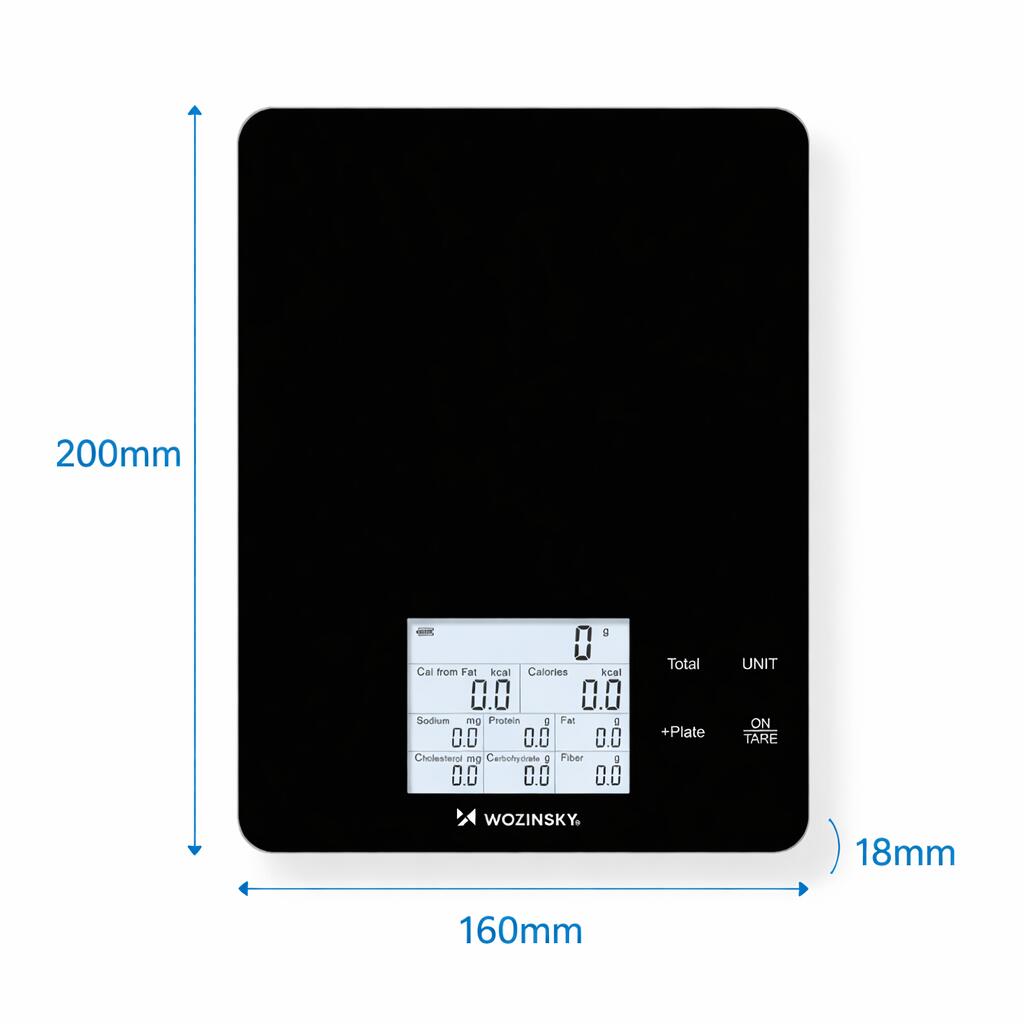 WAGA KUCHENNA BLUETOOTH ANALIZA KALORII DIETETYCZNA LCD 10 KG 2/7