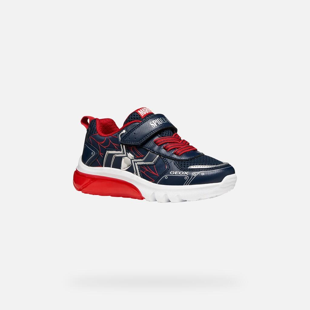 Baskets Garçon J CIBERDRON BOY Bleu Marine/Rouge 4/7