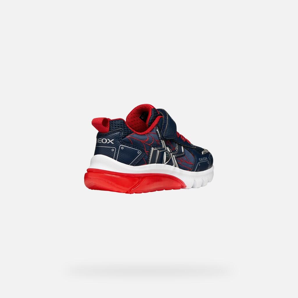 Baskets Garçon J CIBERDRON BOY Bleu Marine/Rouge 6/7