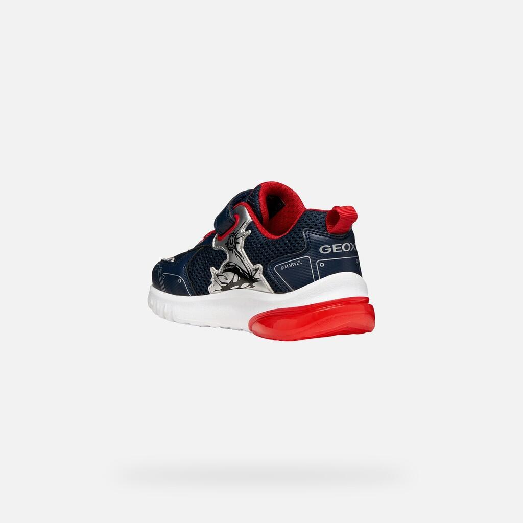 Baskets Garçon J CIBERDRON BOY Bleu Marine/Rouge 5/7