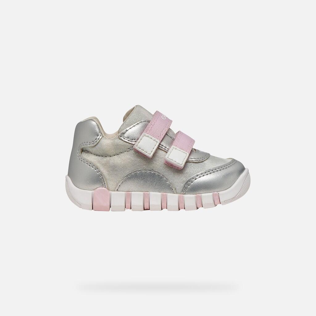 Premiers Pas Bébé Fille B IUPIDOO GIRL Argent/Rose 2/7