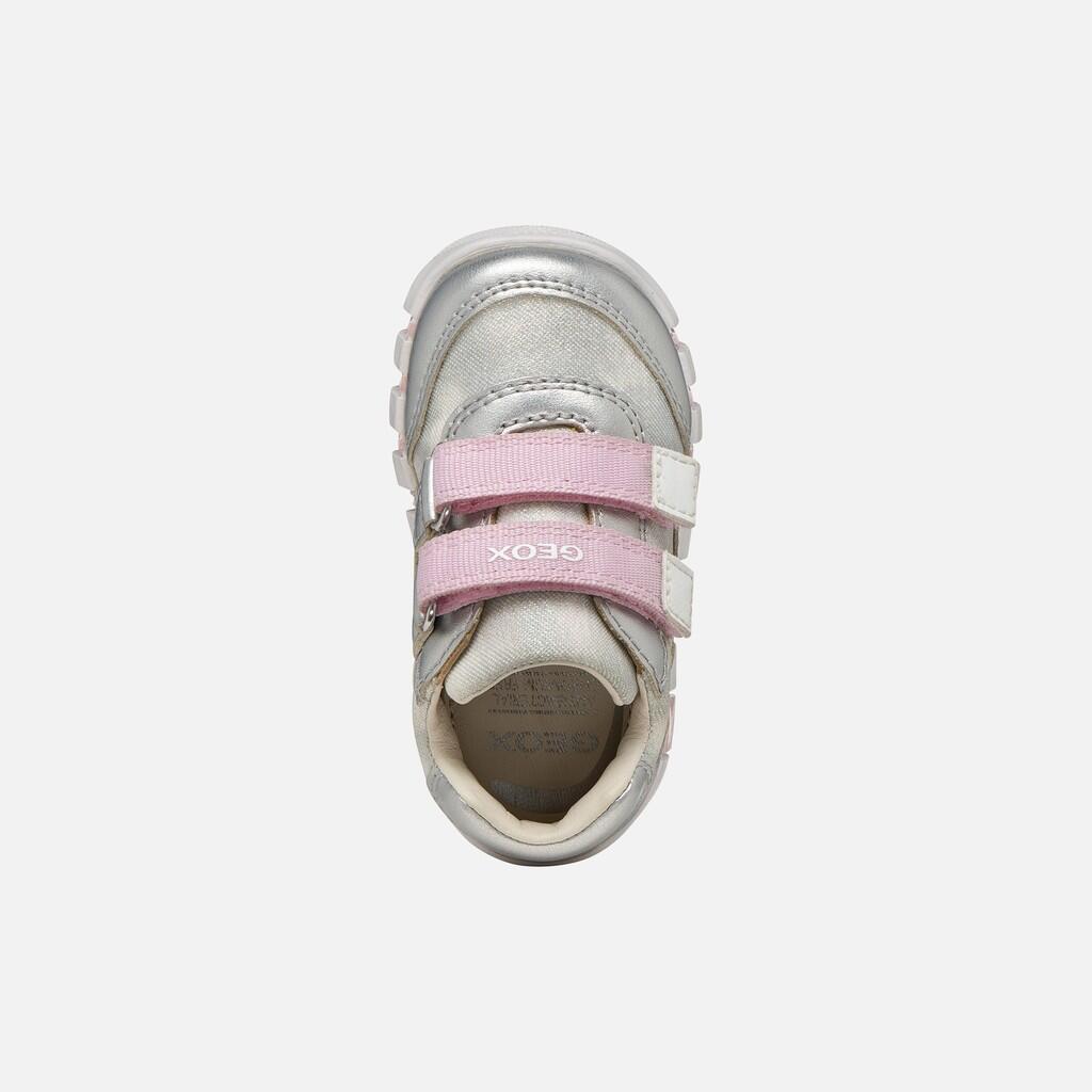 Premiers Pas Bébé Fille B IUPIDOO GIRL Argent/Rose 6/7