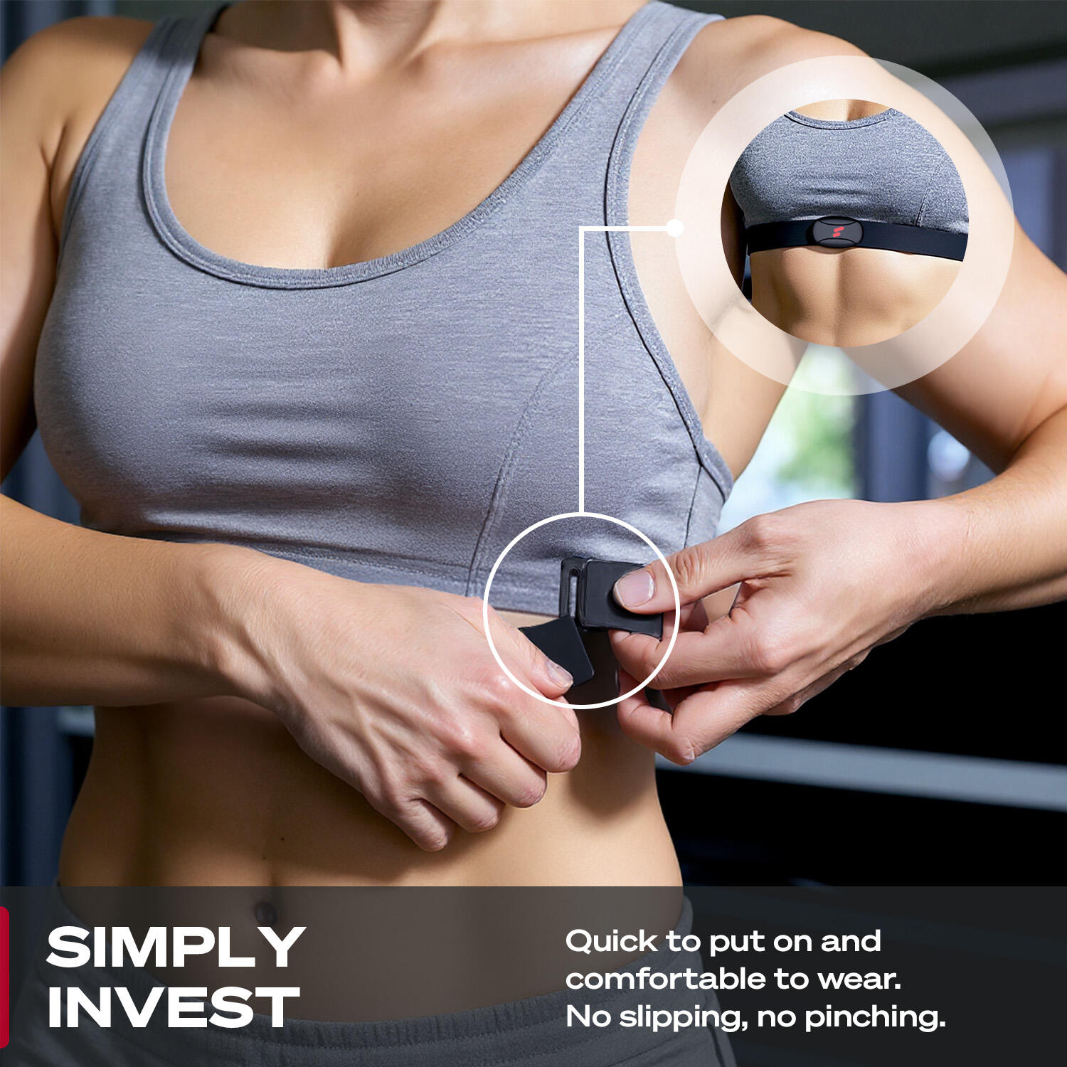 Ceinture cardio thoracique Bluetooth ANT+ IPX4 3/3