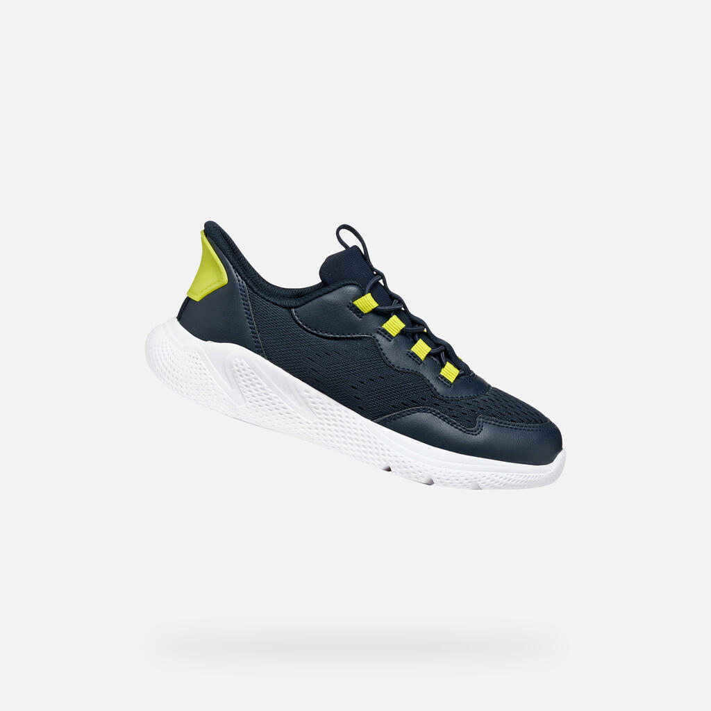 bleu navy / vert citron