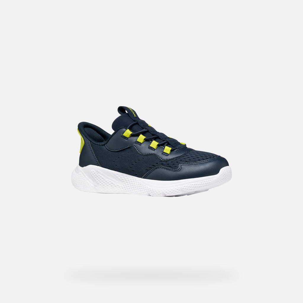 Baskets Garçon SPRINTYE FAST IN BOY Bleu Marine/Citron Vert 3/7