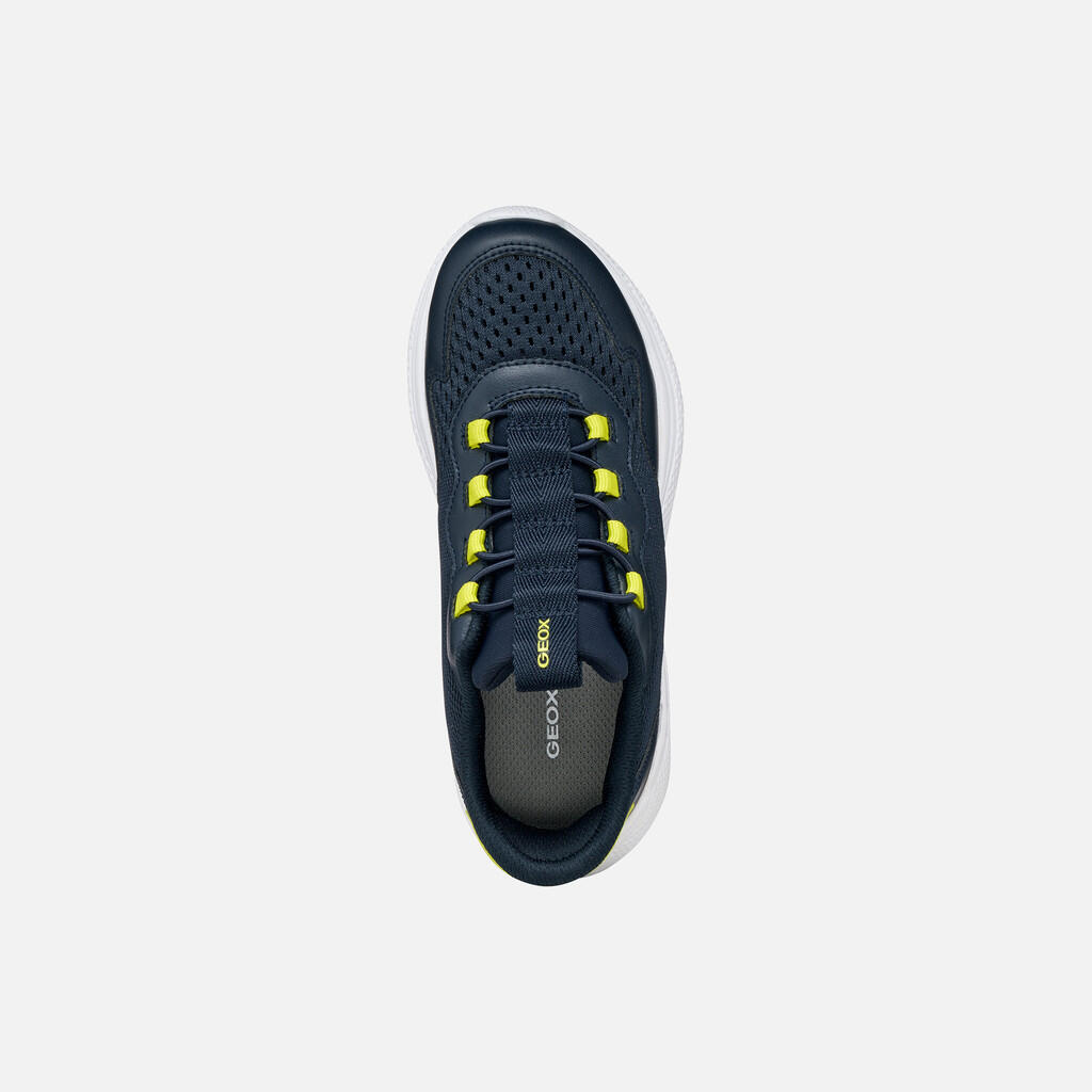 Baskets Garçon SPRINTYE FAST IN BOY Bleu Marine/Citron Vert 6/7