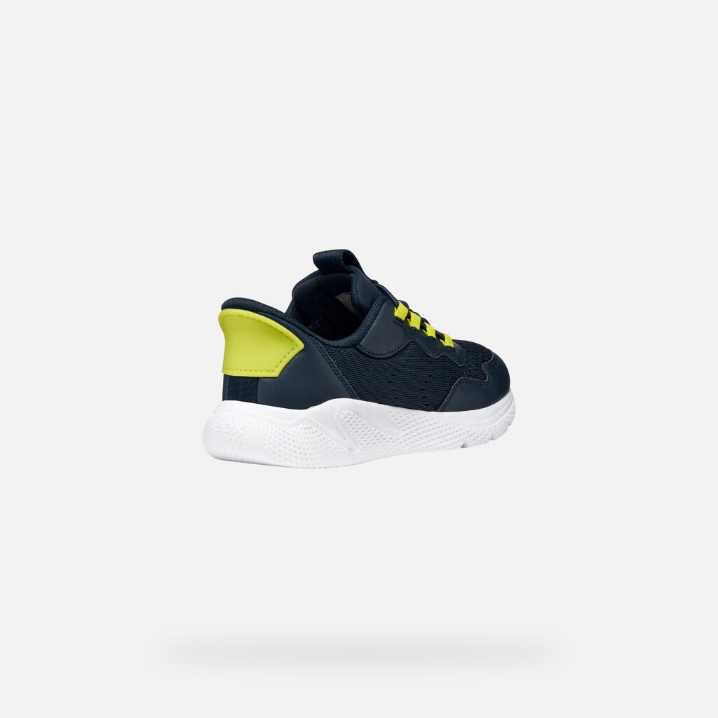Baskets Garçon SPRINTYE FAST IN BOY Bleu Marine/Citron Vert 5/7