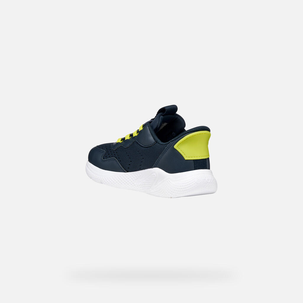 Baskets Garçon SPRINTYE FAST IN BOY Bleu Marine/Citron Vert 4/7