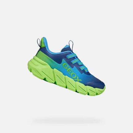 Baskets Garçon FLEXYPER FAST BOY Bleu Clair/Citron Vert